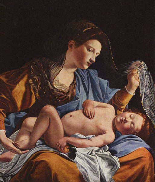 Madonna with Child by Orazio Gentileschi.